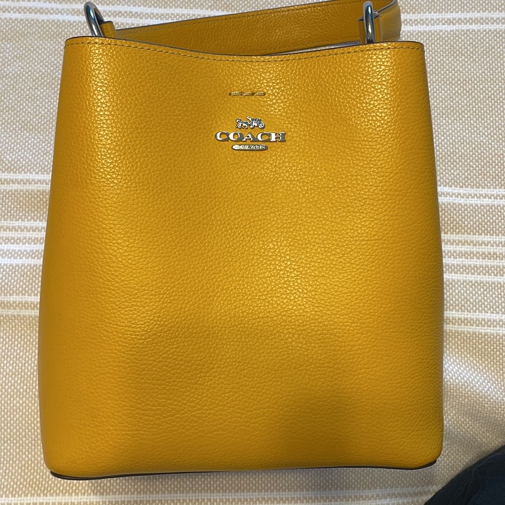 Coach Mustard Yellow Mini Town Bucket Bag